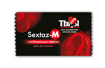 Возбуждающий крем Sextaz-M для мужчин в одноразовой упаковке - 1,5 гр. - Биоритм - купить с доставкой в Находке