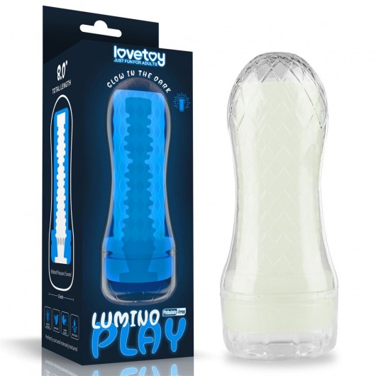 Светящийся в темноте мастурбатор Lumino Play Masturbator Ribbed - Lovetoy - в Находке купить с доставкой