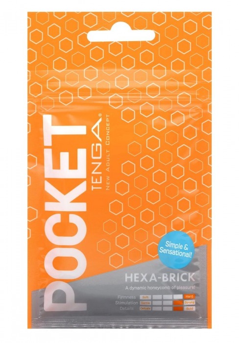 Карманный мастурбатор HEXA-BRICK - Tenga - в Находке купить с доставкой