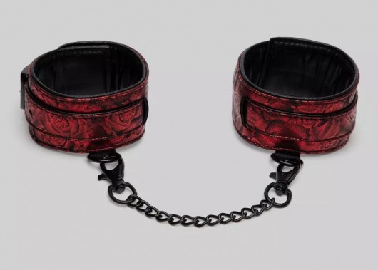 Красно-черные оковы Reversible Faux Leather Ankle Cuffs - Fifty Shades of Grey - купить с доставкой в Находке