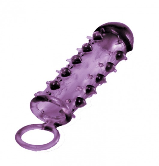 Закрытая фиолетовая насадка с пупырышками SAMURAI PENIS SLEEVE PURPLE - 14,5 см. - NMC - в Находке купить с доставкой
