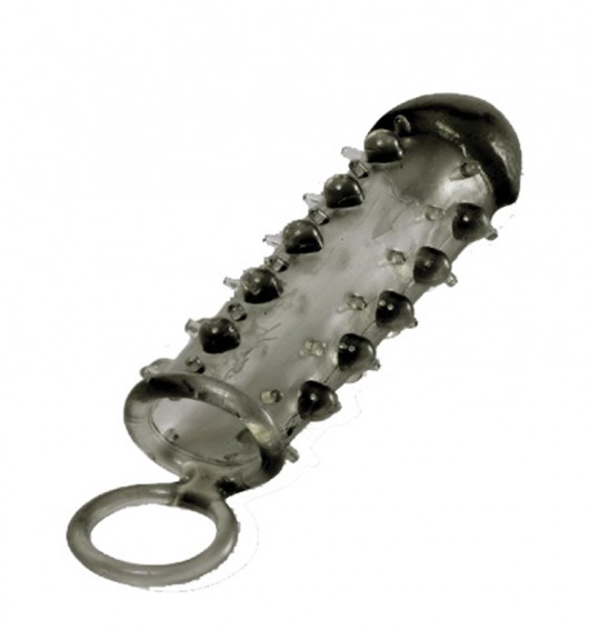 Дымчатая стимулирующая насадка с закрытой головкой SAMURAI PENIS SLEEVE BLACK - 14,5 см. - NMC - в Находке купить с доставкой