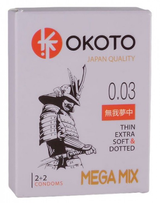 Набор из 4 презервативов OKOTO MegaMIX - Sitabella - купить с доставкой в Находке
