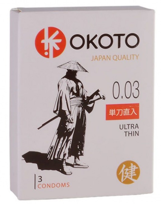 Ультратонкие презервативы OKOTO Ultra Thin - 3 шт. - Sitabella - купить с доставкой в Находке