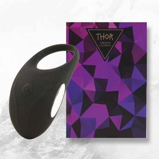 Черное эрекционное виброкольцо Thor Cockring - FeelzToys - в Находке купить с доставкой