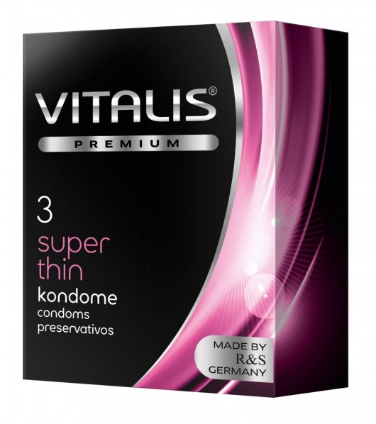 Ультратонкие презервативы VITALIS PREMIUM super thin - 3 шт. - Vitalis - купить с доставкой в Находке