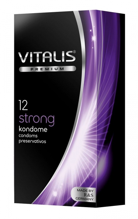 Презервативы с утолщённой стенкой VITALIS PREMIUM strong - 12 шт. - Vitalis - купить с доставкой в Находке