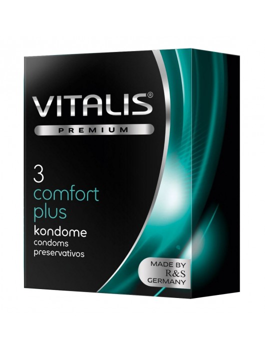 Контурные презервативы VITALIS PREMIUM comfort plus - 3 шт. - Vitalis - купить с доставкой в Находке