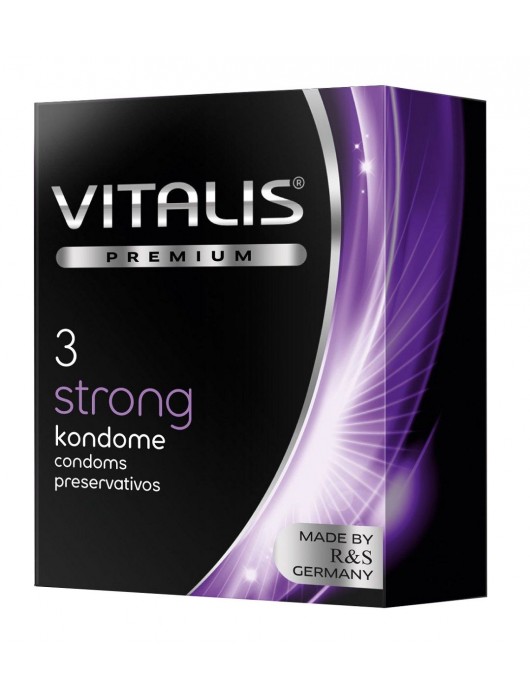 Презервативы с утолщенной стенкой VITALIS PREMIUM strong - 3 шт. - Vitalis - купить с доставкой в Находке