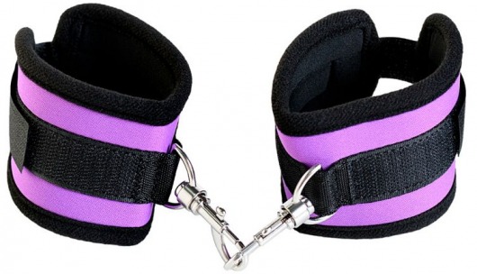 Наручники из неопрена фиолетового цвета - ToyFa - купить с доставкой в Находке