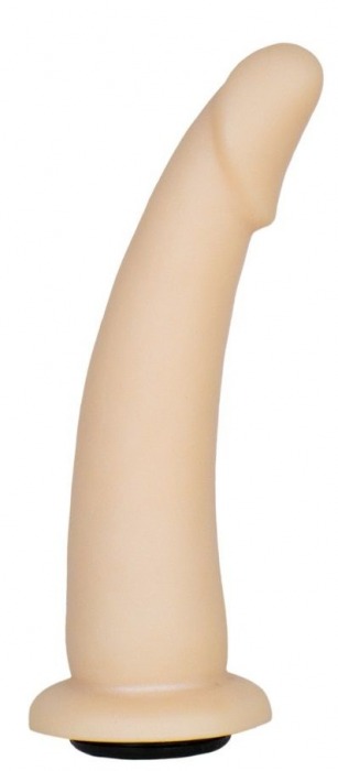 Телесная гладкая насадка-фаллоимитатор Harness - 17 см. - LOVETOY (А-Полимер) - купить с доставкой в Находке