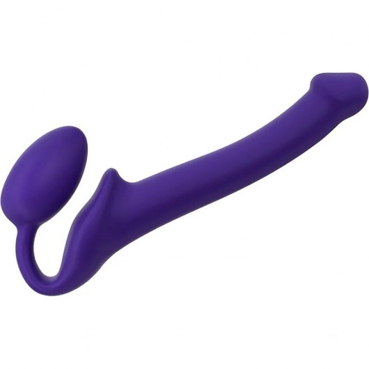 Фиолетовый безремневой страпон Silicone Bendable Strap-On - size S - Strap-on-me - купить с доставкой в Находке