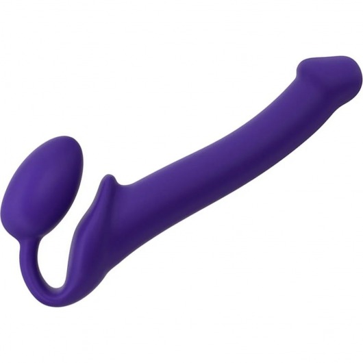 Фиолетовый безремневой страпон Silicone Bendable Strap-On - size M - Strap-on-me - купить с доставкой в Находке