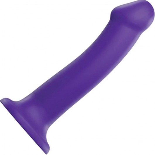 Фиолетовый фаллоимитатор-насадка Strap-On-Me Dildo Dual Density size L - 19 см. - Strap-on-me - купить с доставкой в Находке