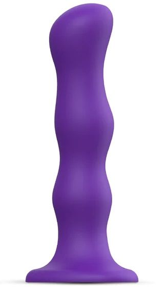 Фиолетовая насадка Strap-On-Me Dildo Geisha Balls size XL - Strap-on-me - купить с доставкой в Находке