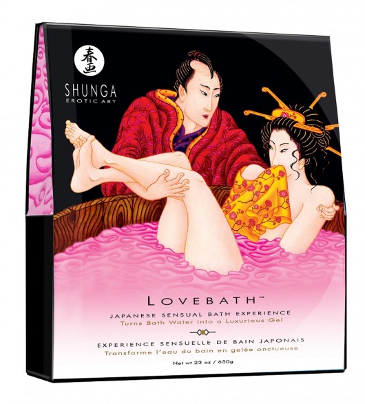 Соль для ванны Lovebath Dragon Fruit, превращающая воду в гель - 650 гр. - Shunga - купить с доставкой в Находке