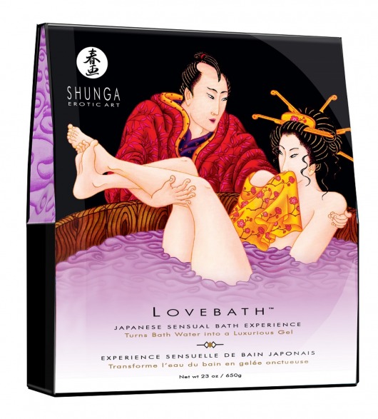 Соль для ванны Lovebath Sensual lotus, превращающая воду в гель - 650 гр. - Shunga - купить с доставкой в Находке