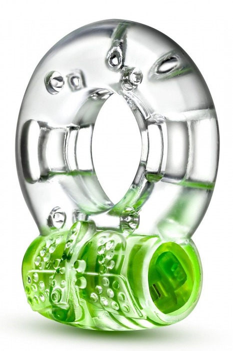 Зеленое эрекционное виброкольцо Arouser Vibrating C-Ring - Blush Novelties - в Находке купить с доставкой
