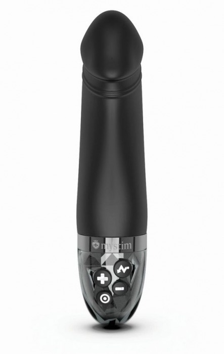 Черный вибратор с электростимуляцией Real Deal Neal - 16,5 см. - MyStim - купить с доставкой в Находке