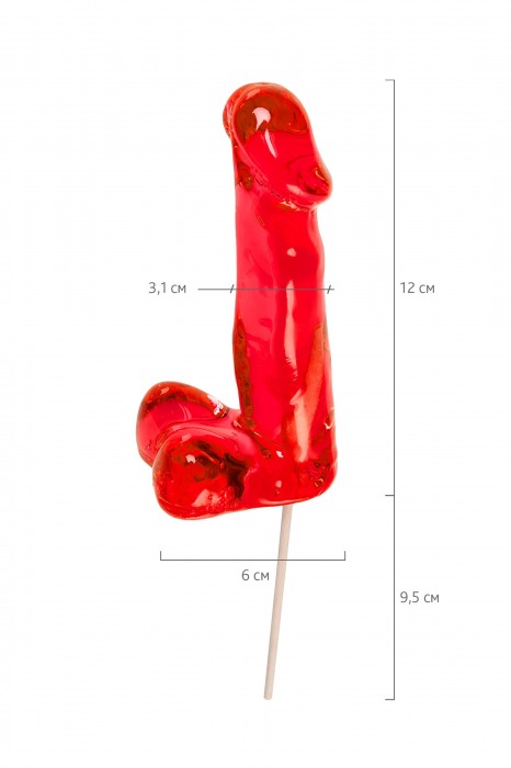 Красный леденец в форме члена со вкусом виски - 173 гр. - Sosuчki - купить с доставкой в Находке