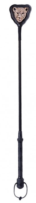 Чёрный стек с фигуркой леопарда на наконечнике - 21 см. - ToyFa - купить с доставкой в Находке