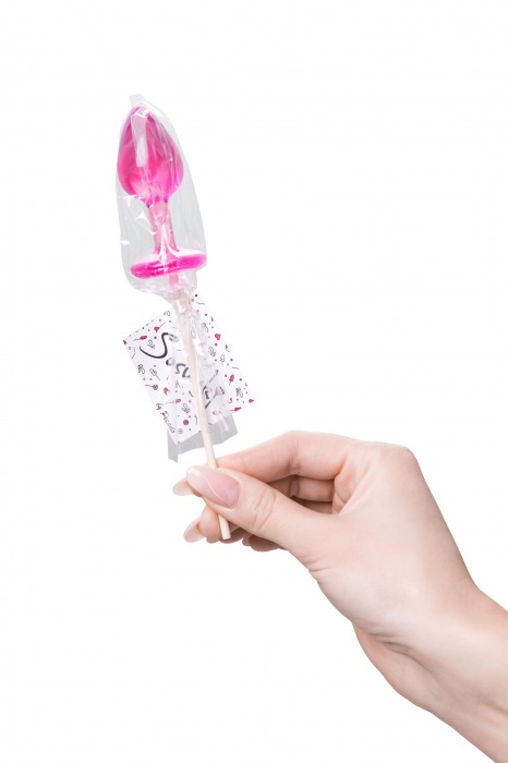 Розовый леденец  в форме анальной втулки со вкусом айриш крим - 29 гр. - Sosuчki - купить с доставкой в Находке