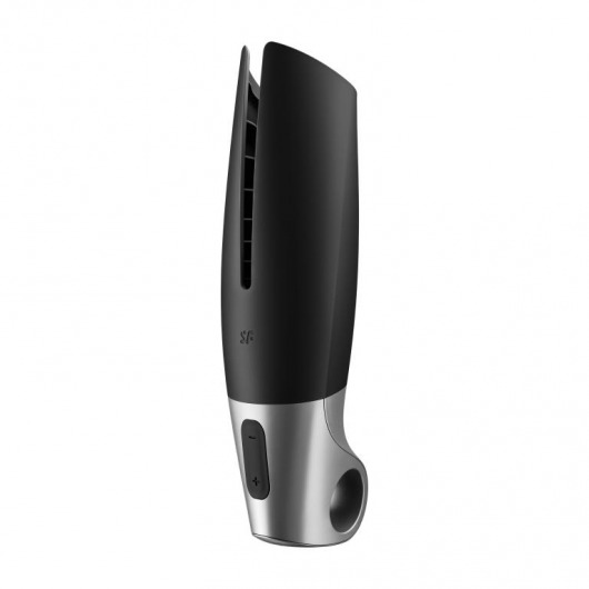 Черный мастурбатор с вибрацией Power Masturbator - Satisfyer - в Находке купить с доставкой