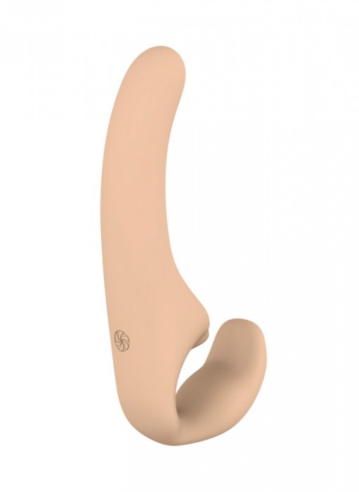 Бежевый безремневой страпон Temptation - Lola Games - купить с доставкой в Находке