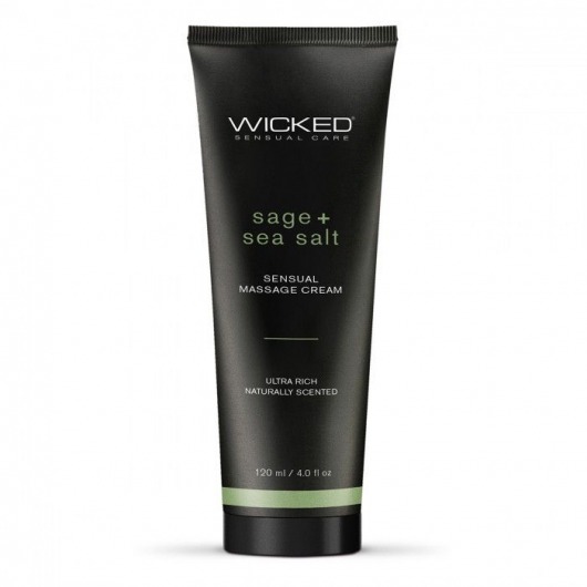 Массажный легкий крем WICKED Sage plus Sea Salt - 120 мл. - Wicked - купить с доставкой в Находке
