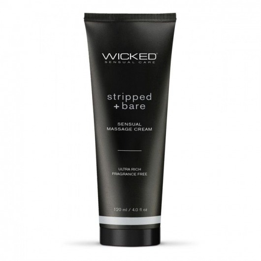 Массажный легкий крем WICKED Stripped plus Bare - 120 мл. - Wicked - купить с доставкой в Находке