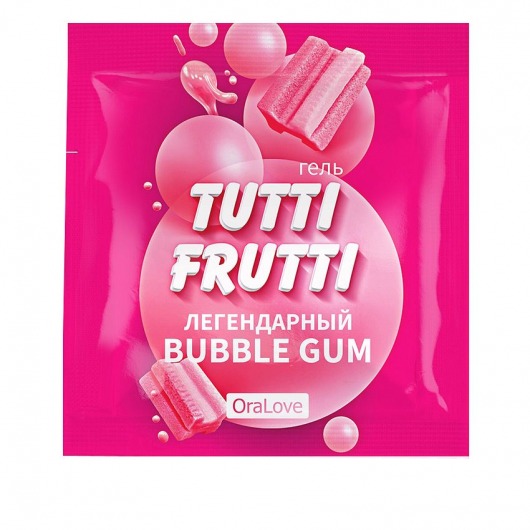 Пробник гель-смазки Tutti-frutti со вкусом бабл-гам - 4 гр. - Биоритм - купить с доставкой в Находке