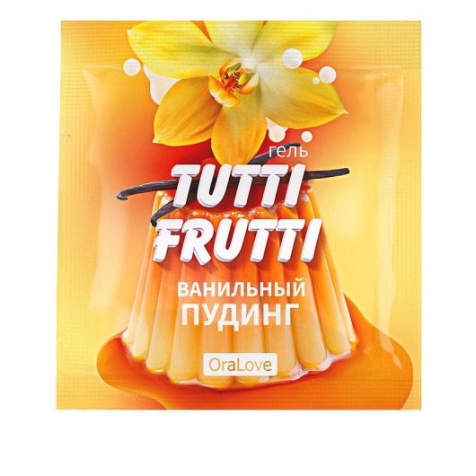 Пробник гель-смазки Tutti-frutti со вкусом ванильного пудинга - 4 гр. - Биоритм - купить с доставкой в Находке