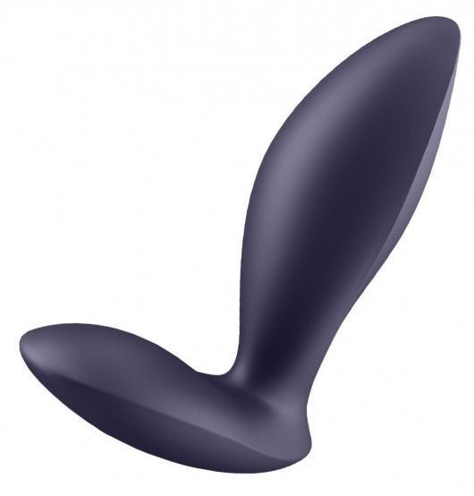Фиолетовый анальный вибростимулятор Power Plug - Satisfyer - в Находке купить с доставкой