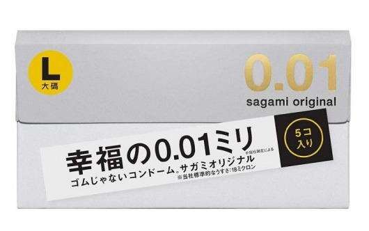 Презервативы Sagami Original 0.02 L-size увеличенного размера - 5 шт. - Sagami - купить с доставкой в Находке