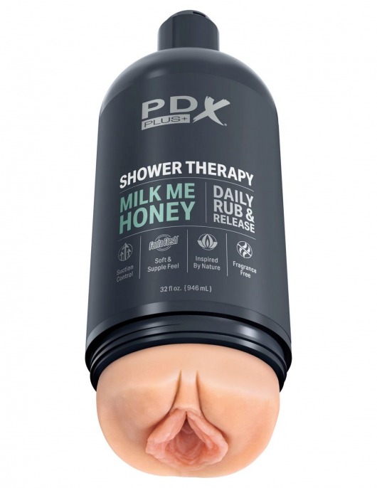 Телесный мастурбатор-вагина Shower Therapy Milk Me Honey - Pipedream - в Находке купить с доставкой