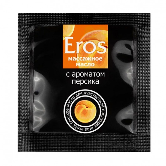 Саше массажного масла Eros exotic с ароматом персика - 4 гр. - Биоритм - купить с доставкой в Находке