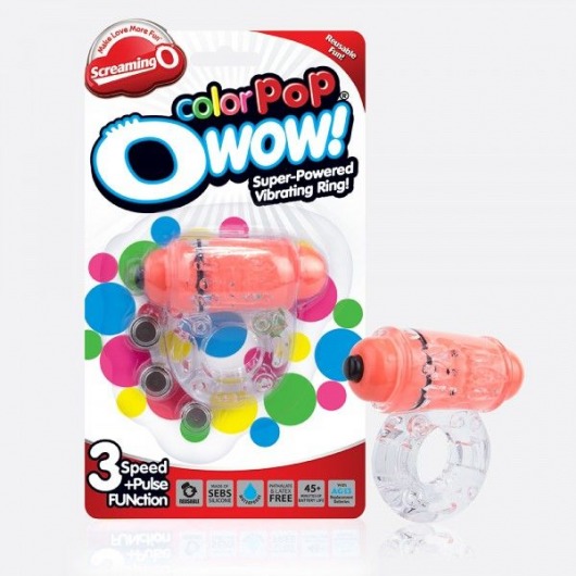 Неоновое оранжевое кольцо на пенис O wow! - Screaming O - в Находке купить с доставкой