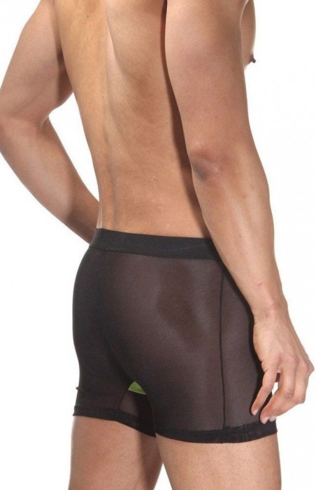 Мужские полупрозрачные трусы-боксеры с неоновой вставкой - La Blinque купить с доставкой