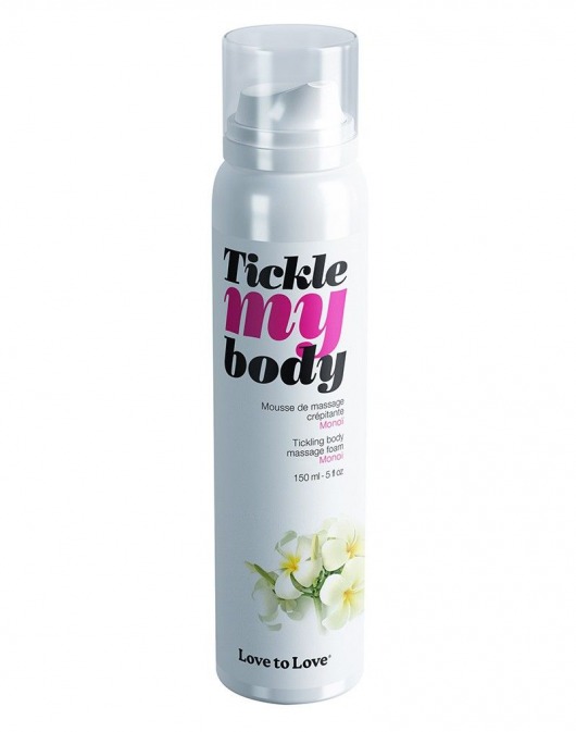 Массажная хрустящая пенка Tickle My Body Monoi с ароматом моной - 150 мл. - Love to Love - купить с доставкой в Находке