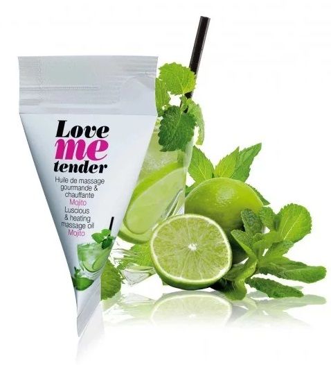 Съедобное согревающее массажное масло Love Me Tender Mojito с ароматом мохито - 10 мл. - Love to Love - купить с доставкой в Находке