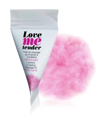 Съедобное согревающее массажное масло Love Me Tender Cotton Candy с ароматом сладкой ваты - 10 мл. - Love to Love - купить с доставкой в Находке