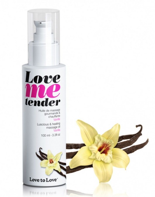 Съедобное согревающее массажное масло Love Me Tender Vanilla с ароматом ванили - 100 мл. - Love to Love - купить с доставкой в Находке