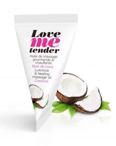 Съедобное согревающее массажное масло Love Me Tender Cocos с ароматом кокоса - 10 мл. - Love to Love - купить с доставкой в Находке