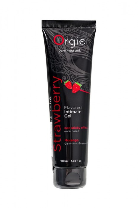 Интимный гель на водной основе Lube Tube Strawberry с клубничным вкусом - 100 мл. - ORGIE - купить с доставкой в Находке