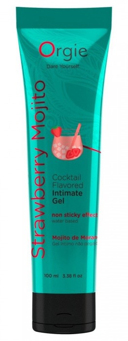 Съедобный интимный гель Orgie Lube Tube Cocktail Strawberry Mojito - 100 мл. - ORGIE - купить с доставкой в Находке