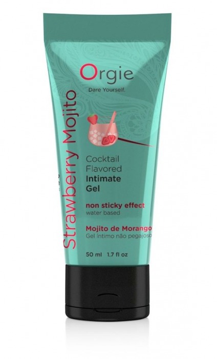 Съедобный интимный гель Orgie Lube Tube Cocktail Strawberry Mojito - 50 мл. - ORGIE - купить с доставкой в Находке