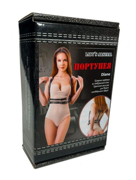 Изящная портупея из натуральной кожи Diane - БДСМ Арсенал - купить с доставкой в Находке