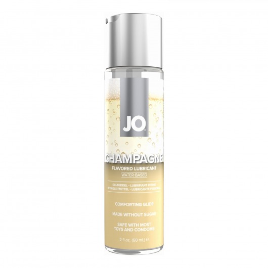 Лубрикант на водной основе JO H2O Champagne Flavored Lubricant с ароматом шампанского - 60 мл. - System JO - купить с доставкой в Находке