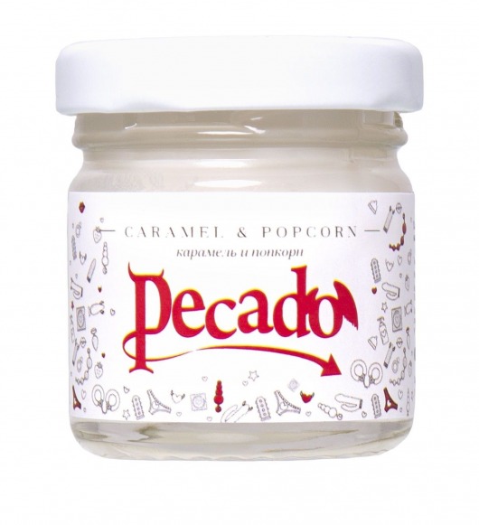 Массажная свеча Caramel   Popcorn - 35 мл. - Pecado - купить с доставкой в Находке