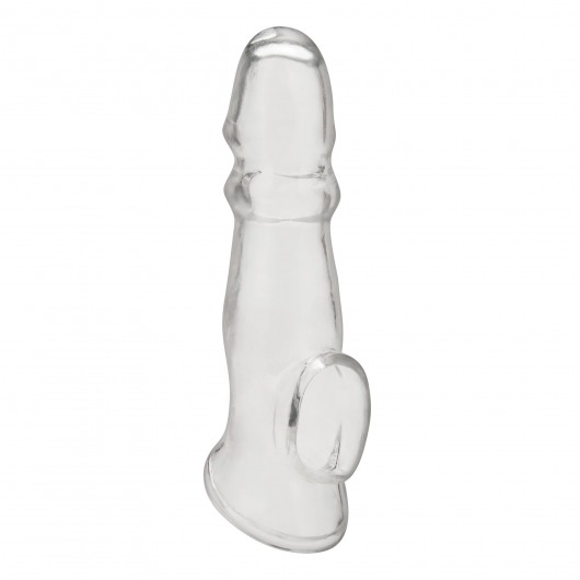 Прозрачная насадка для пениса Girthy Penis Enhancing Sleeve Extension - 17,1 см. - BlueLine - в Находке купить с доставкой